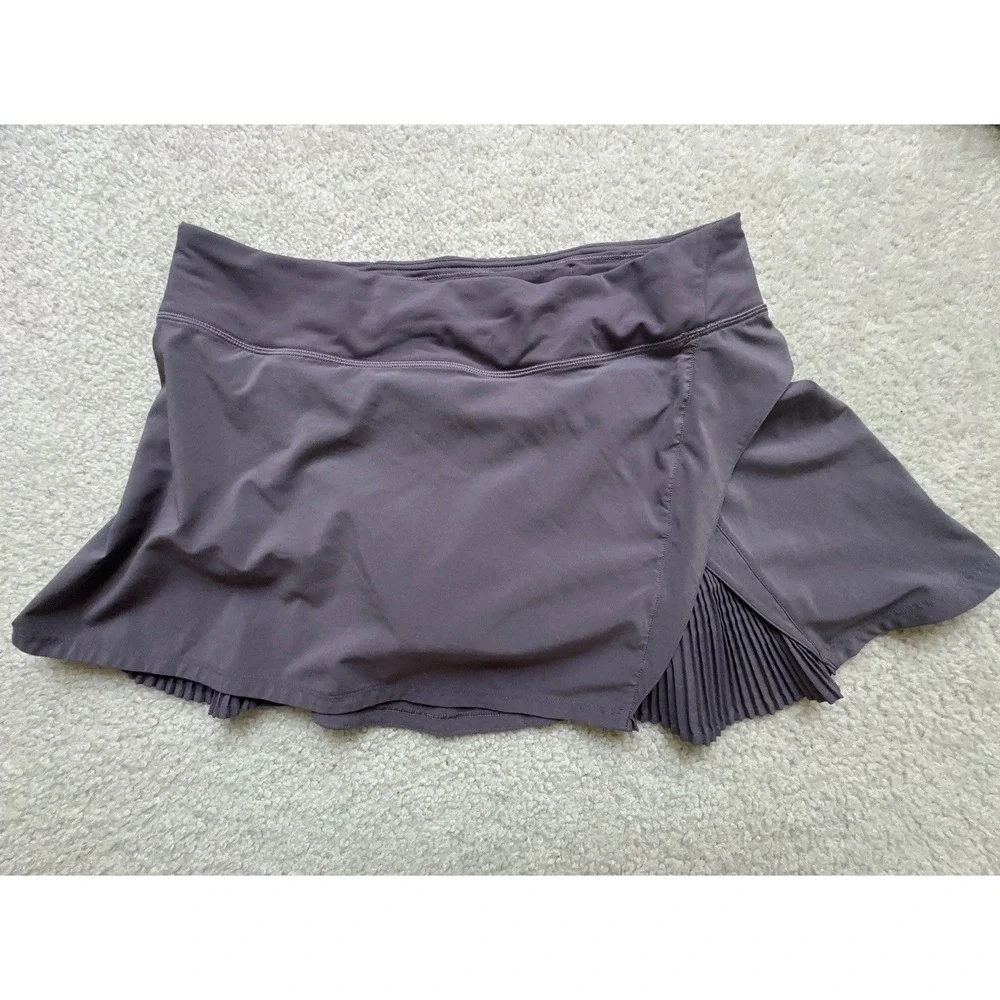 Lululemon Play Off The Pleats Skirt Graphite Purple Inseam 4